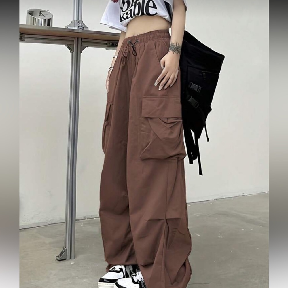 NEW Baggy Parachute Cargo Pants - Picture 8 of 8